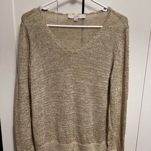 LOFT Women's Gold Sweater